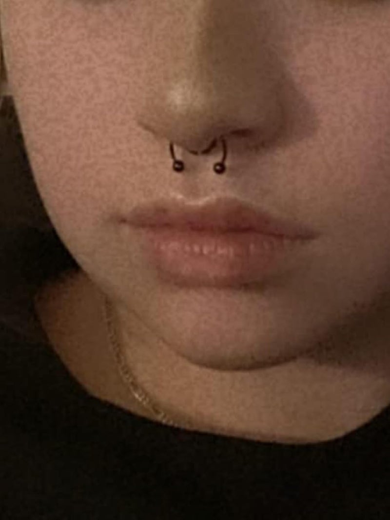 QWALIT Fake Septum Ring Fake Septum Piercing Faux Septum Nose Rings Fake Nose Ring Septum Fake Septum Nose Ring Clip On Septum Nose Ring Faux Septum Piercing Fake Septum Hoop Fake Septum Jewelry - Image 3